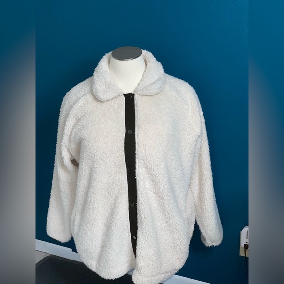 EVRI Button Front Sherpa Bomber Jacket 3X - Picture 13 of 13